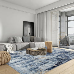 8x10 Area Rugs Washable Rug: Large Modern Abstract Living Room Rug Soft Anti-Skid Thin Carpet Indoor Floor Non-Shedding