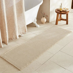 Waffle Runner Rug Bathroom, Long Boho Bathroom Rugs Non Slip Washable Super Absorbent Quick Dry Farmhouse Bathroom Decor