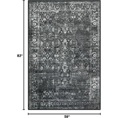 6x9 Area Rugs Washable Rugs for Bedroom Large Black Area for Bedroom, Rug