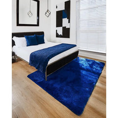 6x9 Rugs for Living Room, Large Fluffy Carpet, Fuzzy Plush Navy Shag Comfy Soft, Non-Slip Indoor Floor,for Kids Boys Girls