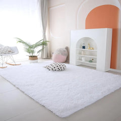 Area Rug (5x7 Feet) for Indoor, Kids Bedroom Living Room, Non-Skid Modern Nursery Faux Fur Fluffy Plush Rugs, Carpet