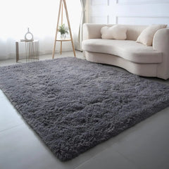 7X10 Area Rugs For Living Room: Grey Area Rug 7 X 10 Carpets For Living Room - Shag Area Rug Modern Indoor Soft Shaggy Fuzzy