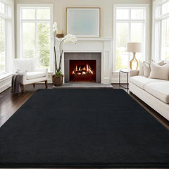 Black Rugs for Living Room 5x7 Feet Shag Rugs for Bedroom Area Rug Modern Soft Rugs for Kids Room,Nursery