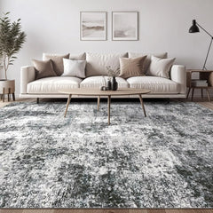 Area Rug Living Room Rugs - 9x12 Large Soft Indoor Neutral Modern Abstract Low Pile Washable Rug Carpet for Bedroom Dining