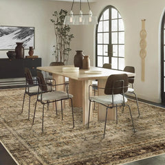 6x9 Washable Rug  Vintage Rug Traditional Floor Cover Thin Rug Retro Kitchen Indoor Distressed Non Slip Carpet