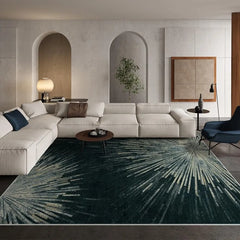 9x12 Ft Area Rugs for Living Room, Ultra-Thin Washable Large Rug Non Slip Throw Rug, Abstract Print Indoor Soft Neutral Rug