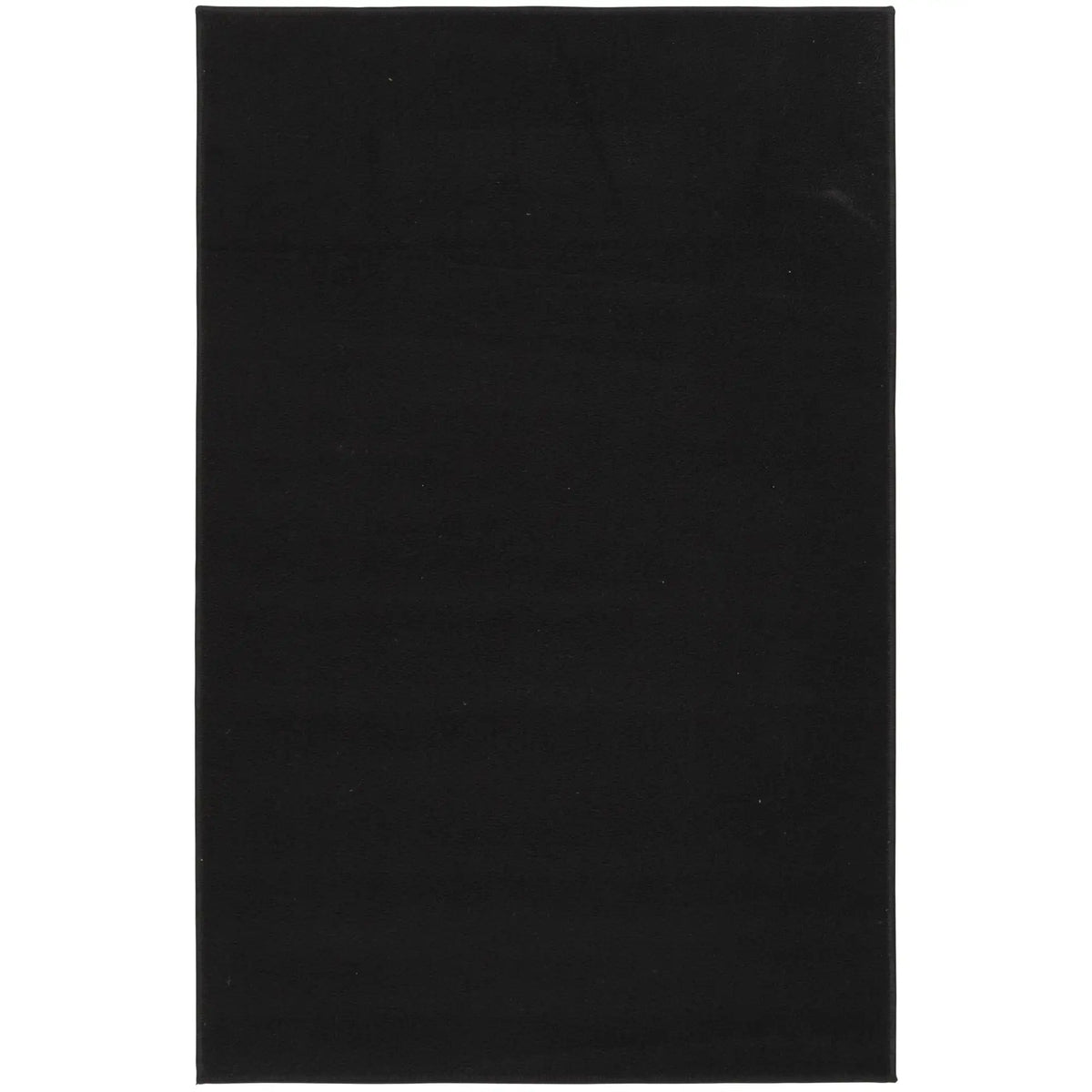 54 x 78 Titan Solid Black Durable Indoor Area Rug
