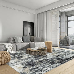 8x10 Area Rugs Washable Rug: Large Modern Abstract Living Room Rug Soft Anti-Skid Thin Carpet Indoor Floor Non-Shedding