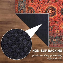 2x3 Rug - Machine Washable Entry Rug with Non-Slip Backing, Ideal for Enteryway, Kitchen, Bathroom,