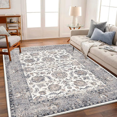 6x9 Washable Rug  Vintage Rug Traditional Floor Cover Thin Rug Retro Kitchen Indoor Distressed Non Slip Carpet