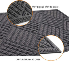 Door Mat Outdoor, Welcome Mats Outside, Large Front Door Mats, Doormat Indoor Entrance, Outdoor Mat, Anti-Slip Rubber Door