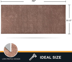 Dirt Trapper Door Mat 31.5" X 70", Non-Slip Machine Washable Entry Rug, Shoe Scraper, Dog Doormat, Super Absorbent Welcome