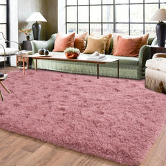 8x10 Area Rugs, Ultra Soft Large Shag Black Living Room Fluffy Rug Carpet for Bedroom, Plush Modern Floor Rug for Kids Room