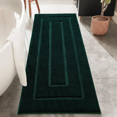 Bath Rug, Black Bathroom Rug 24x60 Inch Soft Absorbent Microfiber Bathroom Runner Rug, Washable Bath Runner Rugs