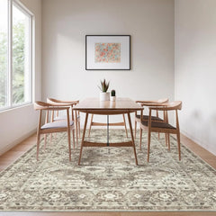 Area Rug (8x10 Feet) - Stain Resistant Washable Rugs, Anti Slip Backing Rugs for Living Room, Vintage Tribal Area Rug, Carpet