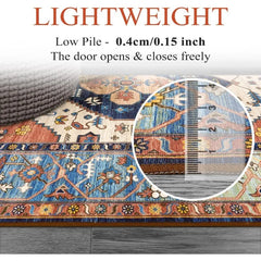 9x12 Area Rugs for Living Room - Boho Non-Slip Washable Rug Ultra-Thin Stain Resistant Large Rugs Throw Non Shedding Rug