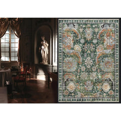 Washable Area Rugs - Perfect for Living Room, Bedroom, Kids Room & Water Resistant Non-Slip, (Green, 5' X 7'), Carpet