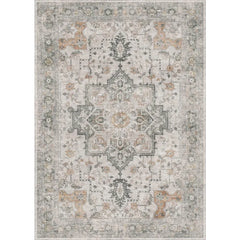 Modern Area Rug 8x10, Machine Washable Rugs for Living Room, Non Slip Carpet Printed, Low Pile, Light Taupe Brown