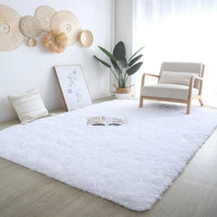 Area Rug (5x7 Feet) for Indoor, Kids Bedroom Living Room, Non-Skid Modern Nursery Faux Fur Fluffy Plush Rugs, Carpet