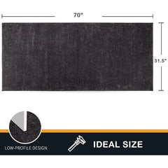 Dirt Trapper Door Mat 31.5" X 70", Non-Slip Machine Washable Entry Rug, Shoe Scraper, Dog Doormat, Super Absorbent Welcome