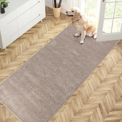 Dirt Trapper Door Mat 31.5" X 70", Non-Slip Machine Washable Entry Rug, Shoe Scraper, Dog Doormat, Super Absorbent Welcome
