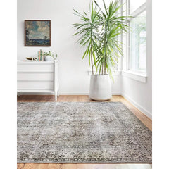 Soft Durable Area Rug Vintage Inspired Distressed Low Pile Carpet Living Room Bedroom Dining Room Office Easy Maintenance Non