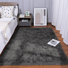 Super Soft Shaggy Rug Fluffy Bedroom Carpets, 5x8 Feet Grass Green, Modern Indoor Fuzzy Plush Area Rugs for