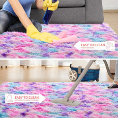 Fluffy Runner Rugs for Bedroom Living Room Soft Shag Rug 3x5 Feet, Non Slip ,Fuzzy Bedside Rug for Kids Boys Room Home Decor