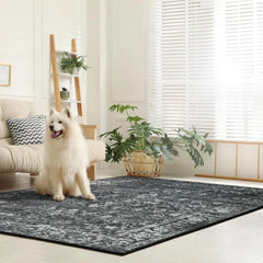 6x9 Area Rugs Washable Rugs for Bedroom Large Black Area for Bedroom, Rug