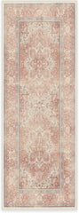 Washable 8 ft Round Rug, Kamran Rose Pink, Premium Rugs for Living Room, Bedroom, Kitchen, Office, Nursery with Gripper Non Slip