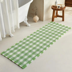 Waffle Runner Rug Bathroom, Long Boho Bathroom Rugs Non Slip Washable Super Absorbent Quick Dry Farmhouse Bathroom Decor