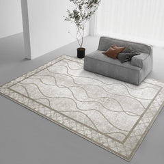 Vintage Bordered Washable Area Rugs 6x9, Soft Rugs for Living Room Non-Shedding Modern Bedroom Rug,