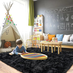 8x10 Rug for Living Room, Fuzzy Plush Large Area Rug, Fluffy Modern Shag Non Slip Soft Furry Carpet for Bedroom Kids Room
