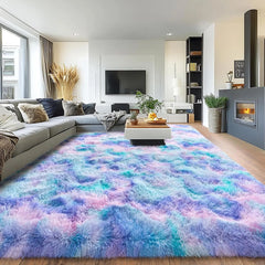 8x10 Rug for Living Room, Fuzzy Plush Large Area Rug, Fluffy Modern Shag Non Slip Soft Furry Carpet for Bedroom Kids Room