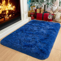 Super Soft Shaggy Rug Fluffy Bedroom Carpets, 5x8 Feet Grass Green, Modern Indoor Fuzzy Plush Area Rugs for