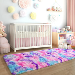 Fluffy Runner Rugs for Bedroom Living Room Soft Shag Rug 3x5 Feet, Non Slip ,Fuzzy Bedside Rug for Kids Boys Room Home Decor