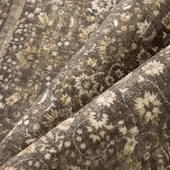 4x6 Machine Washable Rugs Brown Hallway Area Rug Indoor Accent Rug Floral Low Pile Carpet Soft Throw Rug Bedroom Living
