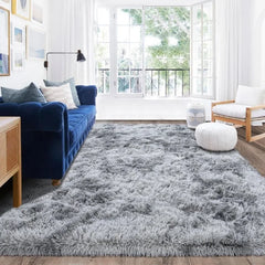 8x10 Area Rugs, Ultra Soft Large Shag Black Living Room Fluffy Rug Carpet for Bedroom, Plush Modern Floor Rug for Kids Room
