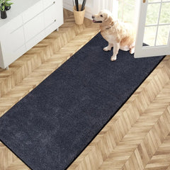 Dirt Trapper Door Mat 31.5" X 70", Non-Slip Machine Washable Entry Rug, Shoe Scraper, Dog Doormat, Super Absorbent Welcome