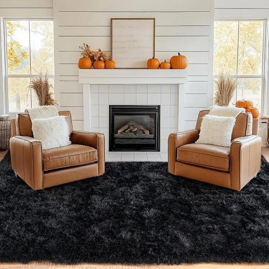 8x10 Rug for Living Room, Fuzzy Plush Large Area Rug, Fluffy Modern Shag Non Slip Soft Furry Carpet for Bedroom Kids Room