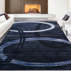 Modern 4x6 Area Rug, Grey Abstract High Traffic Rugs for Living Room Bedroom Office Dining Room, Indoor Large