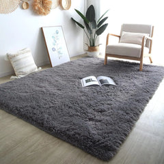 7X10 Area Rugs For Living Room: Grey Area Rug 7 X 10 Carpets For Living Room - Shag Area Rug Modern Indoor Soft Shaggy Fuzzy