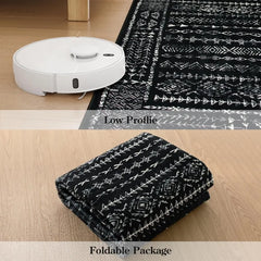 Boho Washable 3x5 Area Rugs for Kitchen Floor Entry, Black and White Rug Modern Indoor Mats for Entryway Non Slip