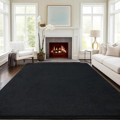 Black Rugs for Living Room 5x7 Feet Shag Rugs for Bedroom Area Rug Modern Soft Rugs for Kids Room,Nursery