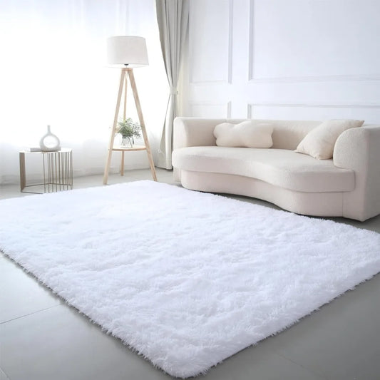 Area Rug (5x7 Feet) for Indoor, Kids Bedroom Living Room, Non-Skid Modern Nursery Faux Fur Fluffy Plush Rugs, Carpet
