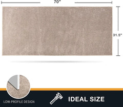 Dirt Trapper Door Mat 31.5" X 70", Non-Slip Machine Washable Entry Rug, Shoe Scraper, Dog Doormat, Super Absorbent Welcome