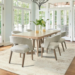 8x10 Area Rugs Washable: Anti-Skid Abstract Modern Living Room Soft Thin (Beige Light Brown, 8'x10'), Rug