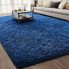 6x9 Rugs for Living Room, Large Fluffy Carpet, Fuzzy Plush Navy Shag Comfy Soft, Non-Slip Indoor Floor,for Kids Boys Girls