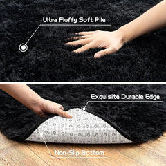 8x10 Rug for Living Room, Fuzzy Plush Large Area Rug, Fluffy Modern Shag Non Slip Soft Furry Carpet for Bedroom Kids Room