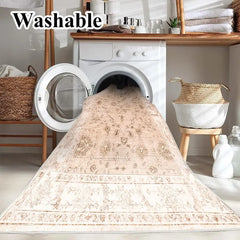 6x9 Washable Rug  Vintage Rug Traditional Floor Cover Thin Rug Retro Kitchen Indoor Distressed Non Slip Carpet